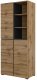 Helvetia Szafa do przedpokoju CROSS 3D 80cm dąb wotan/czarna z półkami HELVETIA 1