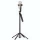 Selfie stick Hoco Selfie stick Hoco tripod z pilotem bezprzewodowym obrotowy 360 stopni z automatycznym śledzeniem twarzy K32 czarny 1