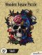 Puzzle 232 drewniane Czaszka 4