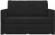 Sofa Łóżko 2-w-1 Czarna 124x204x61 cm Aksamit Lumarko! 2