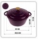EMALIOWANY GARNEK ŻELIWNY 22cm 3L HAGE EGGPLANT 2