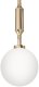 Lampa wisząca Lamkur Pojedyncza lampa wisząca Eri I szklana kula ball biała złota 3