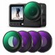 Zestaw Filtrów 4x Filtr Cpl + Szary Nd8 Nd16 Nd32 Do Dji Osmo Action 6 K&f / Sku:2709 1