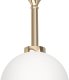 Lampa wisząca Lamkur Szklana kula glamour Ero I wisząca lampa biała złota do biura 4