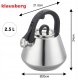 CZAJNIK STALOWY Z GWIZDKIEM 2,5L KLAUSBERG KB-7947 3