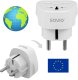 Savio SAVIO AP-06 Adapter podróżny, gniazdo globalne – wtyk EU 4