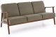 Sofa MILANO 3S oliwkowa/orzech trzyosobowa HALMAR 1