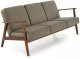 Sofa MILANO 3S oliwkowa/orzech trzyosobowa HALMAR 2