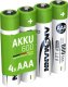 Ansmann 1x4 NiMH akumulator Micro AAA Typ 600 min.550 mAh 1311-0022 1
