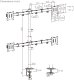 MOZOS MS04 WIESZAK VESA UCHWYT BIURKOWY DO 4 MONITORÓW 17–32" 7