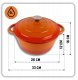 EMALIOWANY GARNEK ŻELIWNY 26cm 5L HAGE ORANGE 2