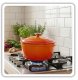 Atusa EMALIOWANY GARNEK ŻELIWNY 22cm 3L HAGE ORANGE 3