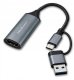 Adapter USB Qoltec USB-C - HDMI Szary  (53789) 1