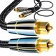 PremiumCord kabel audio optyczny Toslink, OD:7mm, Gold-metal design + Nylon, 0.5m 3