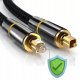 PremiumCord kabel audio optyczny Toslink, OD:7mm, Gold-metal design + Nylon, 0.5m 5