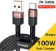 Kabel Essager 120W USB A na USB C 6A, 2m, wyświetlacz do Xiaomi, POCO, Redmi 4