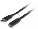 Kabel USB Lanberg USB-C - USB-C 0.5 m Czarny (CA-USBE-20CC-0005-BK) 1