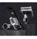 Uchwyt motocyklowy na telefon z szybką ładowarką USB - R10-metal - srebrny 9