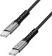 Kabel USB LogiLink USB-C - USB-C 1.5 m Czarno-srebrny (CU0423) 1