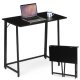 Zdesk Biurko komputerowe składane 80x45 cm stolik pod laptopa czarne ModernHome 1