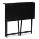Zdesk Biurko komputerowe składane 80x45 cm stolik pod laptopa czarne ModernHome 6