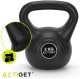 Kettlebelle 2 kg odważnik kulowy ABS hantla do ćwiczeń kula do treningu siłowego czarna UNIWERSALNY 11