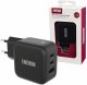 Szybka Ładowarka Sieciowa ENERON GaN 67W SuperFast 2xUSB-C 1xUSB-A PD type-C MOCNA 1