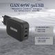 Szybka Ładowarka Sieciowa ENERON GaN 67W SuperFast 2xUSB-C 1xUSB-A PD type-C MOCNA 7