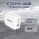 Szybka Ładowarka Sieciowa Eneron GaN 67W SuperFast 2xUSB-C 1xUSB-A PD type-C MOCNA 10