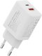 Ładowarka Digitus DIGITUS USB ładowarka 20W 1x USB-C 1x USB-A biały 8