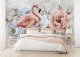 Fototapeta Winylowa Kwiaty Flamingi Do Sypialni Salonu 416x254 2