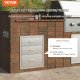 Szuflady BBQ 3x stal nierdzewna 45x58x58 cm z uchwytem chromowanym 6