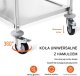 Excellent Houseware Wózek kuchenny 3-poziomowy stalowy 450kg na kółkach z koszami i haczykami 3