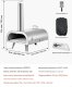 Piec do pizzy 30,5 cm pelletowy, stalowy, termometr  ogrodowy przenośny 2