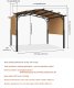 Pergola ogrodowa 3.05x3.05 m metalowa z markizą rozkładana taras ogród 2