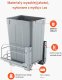 Kosz wysuwany do szafki  szuflada soft-close, metalowy system, do kuchni 5