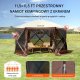 Namiot ogrodowy pop-up 3,51x3,51m 6-ścienny z moskitierą i osłonami 6