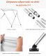 Daszek bimini do łodzi 3 pałąki 600D wodoodporny aluminiowy osłona słońca 2