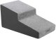 Schody dla psa Welsti 30 cm 2 pochylne stopnie ciemne szare do 60 kg 1