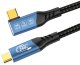 PREMIUMCORD Kabel USB4™ Version2.0 80Gbps 16K@60Hz 240W Thunderbolt 3 a 4 kabel zahnutý 1m 3