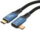 PREMIUMCORD Kabel USB4™ Version2.0 80Gbps 16K@60Hz 240W Thunderbolt 3 a 4 kabel zahnutý 0,8m 3