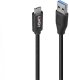 Kabel USB Lindy USB-A - USB-C 1.5 m Czarny (36972) 1
