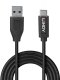 Kabel USB Lindy USB-A - USB-C 1.5 m Czarny (36972) 2