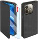 Etui MAGNET do Oppo A5 Pro 5G Zamykane Czarne Futerał + Szkło 9H 1