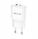 Forever ładowarka sieciowa PD QC TC-01-20AC 1x USB-C 1x USB 20W biała + kabel USB-C - USB-C 20W 2
