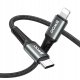 BWOO kabel Pleciony USB-C - Lightning 3m 30W czarny 2
