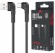 Maxlife kabel kątowy MXUC-09 USB - USB-C 2,0 m 3A czarny 1