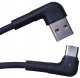 Maxlife kabel kątowy MXUC-09 USB - USB-C 2,0 m 3A czarny 4