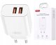 XO ładowarka sieciowa CE34 2x USB 2,4A biała + kabel USB-C 6