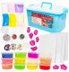 Zestaw Do Robienia Slime Gluty Dla Dzieci Glinka Foremki Naczynia W Kuferku 1